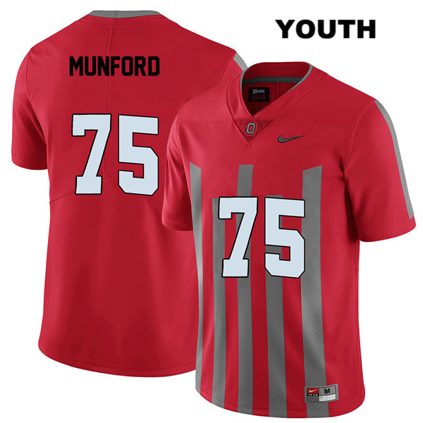 Ohio State Buckeyes Youth Thayer Munford #75 Red Authentic Nike Elite College NCAA Stitched Football Jersey RV19D76VV